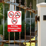 CIFbuy 1pc No E-Bikes E-Scooters Or Bikes Allowed Here Tin Sign, 8x12in Funny Metal Plaque Wall Decor, Unframed Yard Sign, Humorous Gif TikTok, TikTok, etal Plaque Wall Decor, Unframed Yard Sign Self-pickup Logiopics - Image 6