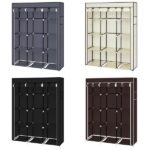67" Portable Closet Organizer Wardrobe Storage Organizer with 10 Shelves Quick and Easy to Assemble Extra Space Black - Image 19