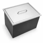 Drop-In Ice Chest, Stainless Steel Ice Storage Box with Lid and Drain Hose, Ice Bin for Chilled Wine, Beer, Beverage (23 x 17 x 12 Inches) - Image 2