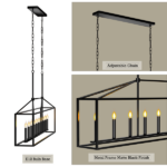 10 Lights Farmhouse Black Chandelier Rectangular Linear Pendant Lighting for Dining Room Kitchen Island - Image 6
