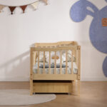Vertical Fence Wood Painted Pine Toddler Bed with Bottom Drawer and Side Car Bed - Image 31