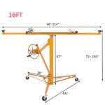 16FT Drywall Lifter Panel Hoist Jack Rolling Caster Construction Lockable 150lbs - Image 9