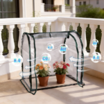 28.94"x21.46"x27.76" Tabletop Mini Greenhouse, Compact Mini Greenhouse with Zippered Door, No-Tool Setup Portable Greenhouse for Windowsill Balcony Urban Gardening,Waterproof PVC Cover Steel Frame Greenhouse for Seed Germination - Image 8