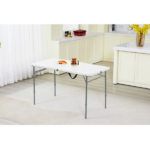 40"L x 20"W Plastic Adjustable Height Fold-in-Half Folding Table, White (Shipment from Walmart) - Image 6