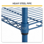 5-layer adjustable shelf Display Rack Iron household shelf with adjustable feet 29.13*13.39*59.06in Navy Blue - Image 8