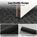 1PC Polypropylene Small Grid Composite Rubber Mat, Gray, 45x75x0.7cm, Kitchen & Home Floor Mat - Image 8