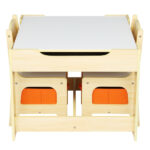 Children's Wooden Table And Chair Set With Two Storage Bags (One Table And Two Chairs) - Image 11