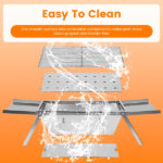 Foldable Charcoal BBQ Grill Stainless Steel Grill Net Easy Setup Portable Tabletop Barbecue Grill for Camping Picnic Outdoor Party Backyard - Image 11