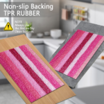 Three-piece kitchen rug set, non-slip and washable, abstract pattern kitchen hallway rug, soft and comfortable, suitable for sinks, floors, entrances, hallways and bathrooms. - Image 9