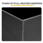Metal Garden Bed with Trellis, 43 Inch Height Metal Planter Box with Trellis, Garden Box for Climbing Plants Vegetable, Metal Garden Bed with Drainage Holes - Image 2