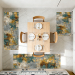 Three-piece kitchen rug set, non-slip and washable, abstract pattern kitchen hallway rug, soft and comfortable, suitable for sinks, floors, entrances, hallways and bathrooms. - Image 11