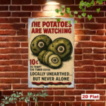 CIFbuy Vintage Halloween Metal Sign Funny Potato Eyes Wall" Art, Tin Plaque Creative Holiday Home Bar Decor EyeikTok, EyeikTok, t Self-pickup Logiopics - Image 5