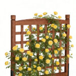 Wooden Planter with Trellis, 50" Tall Elevated Garden Bed Outdoor with Wheels, Freestanding Planter Box with Drainage Holes for Flower, Vegetable, Fruit, Herb in Garden, Patio, Balcony - Image 18