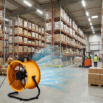 US Standard MLD-400 Barrel Fan 110V 192W 16inch Floor Barrel Fan Mobile Fan with Handle Copper Motor Orange-Yellow Air Circulation Industrial Fan - Image 8