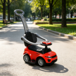 Red Toddler Stroller Sliding Car – 2 in 1 Push Ride On with Horn, Music, Light, for Indoor & Outdoor Play 1-3 Years Old - Image 5