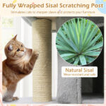 26" Compact Cat Tree with 2 Condos & Sisal Scratching Posts, Anti-Tip Cat Tower for Small Spaces - Image 8