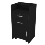 Same Code 92007726 Salon Wood Rolling Drawer Cabinet Trolley Spa 3-layer Cabinet Equipment with A Lock Black - Image 7