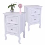 Oid Code 48714449/34800355 2pcs Country Style Two-Tier Night Tables Large Size White - Image 10
