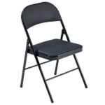 Same Code 33457557 4pcs Elegant Foldable Iron & PVC Chairs for Convention & Exhibition Black - Image 43