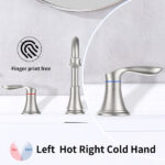 2-Handle 8 inch Widespread Bathroom Sink Faucet Brushed Nickel Lavatory Faucet 3 Hole 360° Swivel Spout Vanity Sink Basin Faucets [Unable ship on weekends, TK/TEMU only for pickup, only TX10643 warehouse supports GOFO] - Image 3