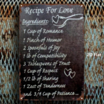 CIFbuy Vintage Recipe For Love Metal Wall Sign, 2D Flat Retro Iron Tin Wall Art 8x12 Inch, Funny Marriage Recipe Chart Decor Sign, Humo TikTok, TikTok, Humo Self-pickup Logiopics - Image 3