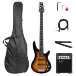 [Do Not Sell on Amazon] GIB 5 String Full Size Electric Bass Guitar SS Pickups and Amp Kit for The Experienced Player Sunset Color