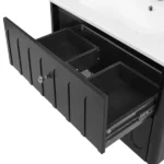 30" Modern Floating Bathroom Vanity with Oval Knobs & Round Edge, Soft-Close Drawer Slides, Bathroom Cabinet with Ceramic Sink - Image 8