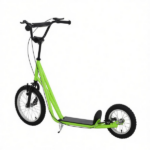 Green Teens Kids Ride-On Scooter: Height Adjustable Handlebar, Dual Brakes, Pneumatic Wheels – Safe Toy for Children 5 and Up - Image 2