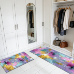 Three-piece kitchen rug set, non-slip and washable, abstract pattern kitchen hallway rug, soft and comfortable, suitable for sinks, floors, entrances, hallways and bathrooms. - Image 9