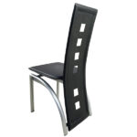 4pcs long backrest square hollow decoration PU leather dining chair round tube black cushion electroplating chair leg N201 Replace encoding13029118 - Image 31