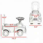Red Toddler Fire Truck Ride-On Toy: Music, Horn & Under-Seat Storage | For Kids 18-36 Months - Image 3