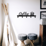 CIFbuy™ Wall Mounted Metal Coffee Cup Rack with Multi-Hooks Kitchen Living Room Organizer (TikTok, temu pick-up service) - Image 4