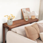 46 inch Pinewood Entryway Table, Console Table Entrance Table, Narrow Sofa Table for Living Room Entryway Hallway, Walnut - Image 10