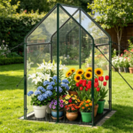 36"× 36" × 60" Portable Mini Greenhouse with PE Bottom Mat, 36×60 Inch Clear PVC Plant Grow Tent, Wind Resistant Metal Frame Outdoor Green House with Stakes & Ropes - Image 4