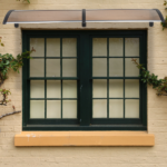 Same Code 82632470 80*38in Household Application Door & Window Rain Cover Eaves Brown Board & Black Holder - Image 23