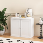 Coffee Bar,Kitchen Storage Cabinet with Double Doors,29" Kitchen Storage Cabinet with Double Doors,White (Shipment from Walmart) - Image 5