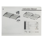 Same Code 52463595 HT-200 x 100 Household Application Door & Window Rain Cover Eaves Canopy Silver & Gray Bracket - Image 23