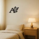 CIFbuy Single Butterfly Monogram iron Wall Art Sign Custom All Letters Wedding Backdrop Home Wall Decor Housewarming Gift DIY Wedding Sign Christmas Halloween New Year Home Decor (TikTok, temu pick-up service) - Image 4