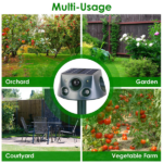 Solar & Type-C Rechargeable Animal Repeller - 3 Modes Ultrasonic+Buzzer+Vibration, IP66 Waterproof, 2200mAh Battery, Repels Moles Bats Squirrels Birds for Yard Garden Farm - Image 3
