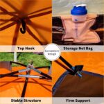 2/6 Family Camping Tents, Outdoor Double Layers Waterproof Windproof with Top Roof Rainproof and Large Mesh Windows Portable Easy Set Up Camping Gear with Carry Bag for All Seasons - Image 3