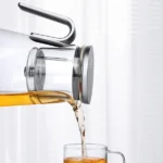 Heat-resistant glass teapot, magnetic switch, Gunmetal Black 800mL - Image 6