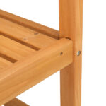 118*56.5*90cm Outdoor Garden Fir Grid Back Wooden Bench Burlywood - Image 12