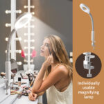 2 in 1 Facial Steamer with 3X Magnifying Lamp, Esthetician Steamer Professional Aromatherapy Humidifier Face Spa Mist Steam for Home Beauty Salon, Personal Skin Care Deep Cleaning - Image 6