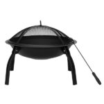 22" Four - legged Folding Iron Brazier Wood Burning Fire Pit Decoration for Backyard Poolside - Image 21