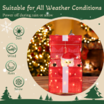 12in Motorized Pop-up Gift Box with Santa, Outdoor Christmas Decorations with Motor & 60 LED Lights, for Xmas Outdoor Holiday Indoor Decor Lighted Holiday Displays - Image 8