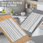 Three-piece kitchen rug set, non-slip and washable, abstract pattern kitchen hallway rug, soft and comfortable, suitable for sinks, floors, entrances, hallways and bathrooms. - Image 6