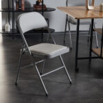 Same code 52529768 4pcs Elegant Foldable Iron & PVC Chairs for Convention & Exhibition Gray - Image 33