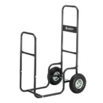 Firewood Cart 220LBS with Large Wheels, Fireplace Log Rolling Caddy Hauler, Wood Mover Outdoor Indoor Storage Holder Rack, Heavy Duty - Image 3