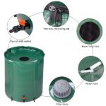 50 Gallon Folding Rain Barrel Water Collector Green - Image 7