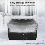 2pcs armless sofa + 2pcs footstool + 1pcs double sofa + 1pcs coffee table with storage black rattan and peacock green cushions, rattan multi-piece set - Image 8